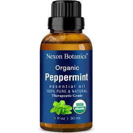Organic Peppermint Essential Oil 30 ml - USDA Certified Pure Natural Essential Peppermint Oil - Menthol from Mentha Piperita - Fresh Mint Oil for Aromatherapy and DYI Skin Care Recipes Nexon Botanics
