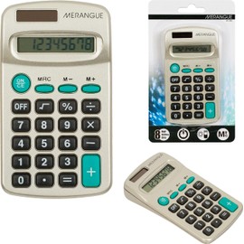 Merangue 8 Digit Mini Standard Function Calculator, Dual Power (CC022BL)
