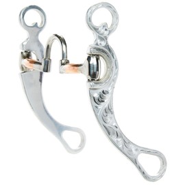 HILASON ALMINIUM Engraved Horse Curb BIT 5" Mouth Correction Copper Roller