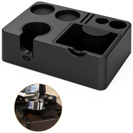 Vsgaalge Espresso Tamping Station, Detachable Espresso Knock Box and Tamp Station, 10 in 1 Espresso Organizer Fits 51, 54, 58MM Espresso Tamper