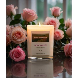 AME BOTANICA Candle | Rose Floral Luxury Scented Candles – Hand Poured in The USA – Home Decor – Non Toxic Soy Candles – Gift for Men and Women