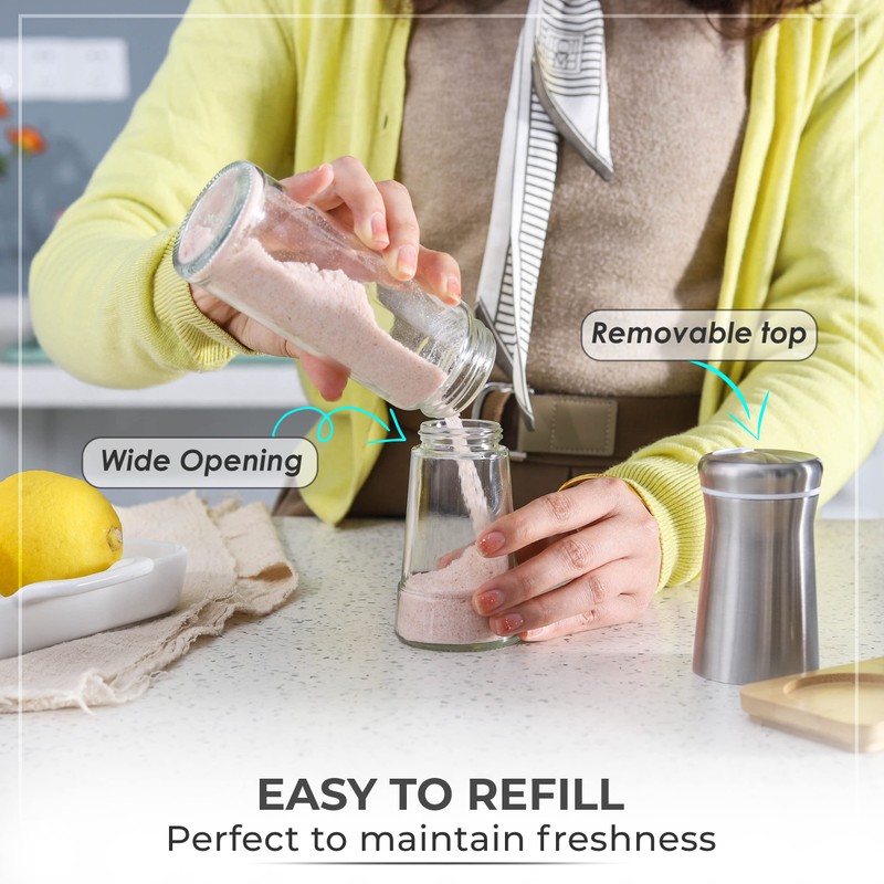 Salt Shaker or Pepper Shaker with Adjustable Pour Holes -