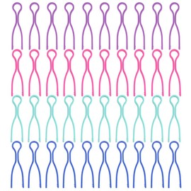 HappyHome 40pcs Plastic Bobbin Clips Thread Spool Clips for Sewing Machines Crafting Sewing Tools Sewing Machine Thread Shedding