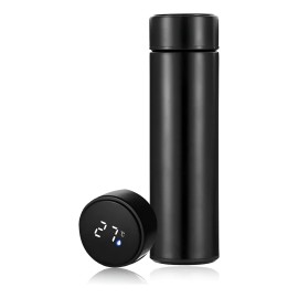 Termo Digital Inteligente De Acero Inoxidable 500ml Negro