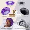 Fittia Satin Bonnet for Men Sleeping: Large for Long Braid
