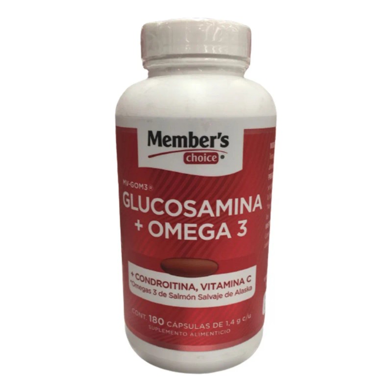 Glucosamina + Omega 3 180 Capsulas 1,4g C/u Mc Sabor