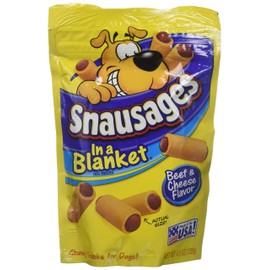Snausages in Blanket Dog Snacks Beef & Cheese Flavor 4.5 Ounces (Pack of 6)