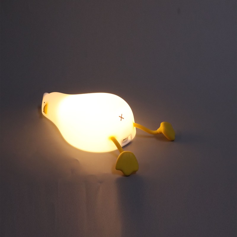 Lying Flat Duck Night Light 3 Levels Brightness Cute Warm