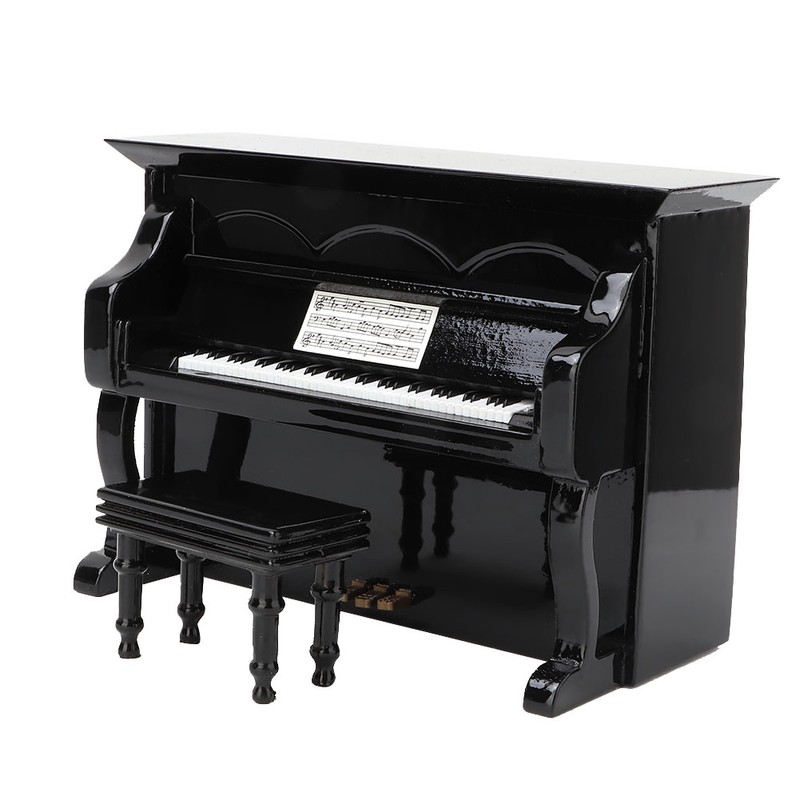 Miniature Wooden Piano Model Musical Instrument Model Musical Gifts Home