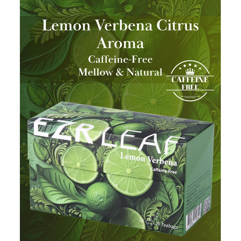 EZR Leaf Lemon Verbena Herbal Tea Caffeine-Free Decaf Relaxing Blend
