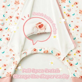 Baby Sleeping Bag 1.0 Tog With Legs, 100% Cotton Sleeveless Baby Sleep Sack Toddler Wearable Blanket For Boys and Girls, 80cm/3-4 Years