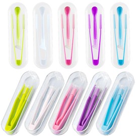 ZiSyouMa Tweezer Type Contact Device, Contact Lens Tweezers, Contact Lens Remover, Mixed Color, Application Device, Soft Removal, Contact Lens Care Stick, Contact Lens Bevel Head, Contact Lens Flat