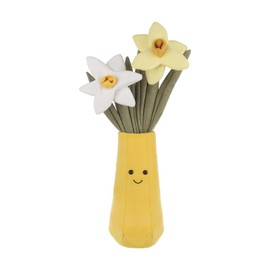 Apricot Lamb Flower Daffodil Vase Plant Flower Plush Toys for Kids Soft Cute Cuddly Toy for Baby Girls and Boys Fluffy Flower Narcissus Vase Plant Yellow 36 cm