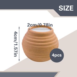 JoyHuaTrade 4 PCS Aquatic Plants Fixed Ring Set, Anti-Floating Ceramic for Fixing Water Plants Fish Tank Landscaping Ornaments Aquarium Decoration (Red)