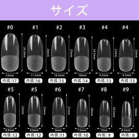 Fingooo Nail Tips, Clear, 240 Pieces, Long, Ultra Thin, Clear, Length Extracted, Medium, False Nails, Natural Fit, Tightness (Round, L)