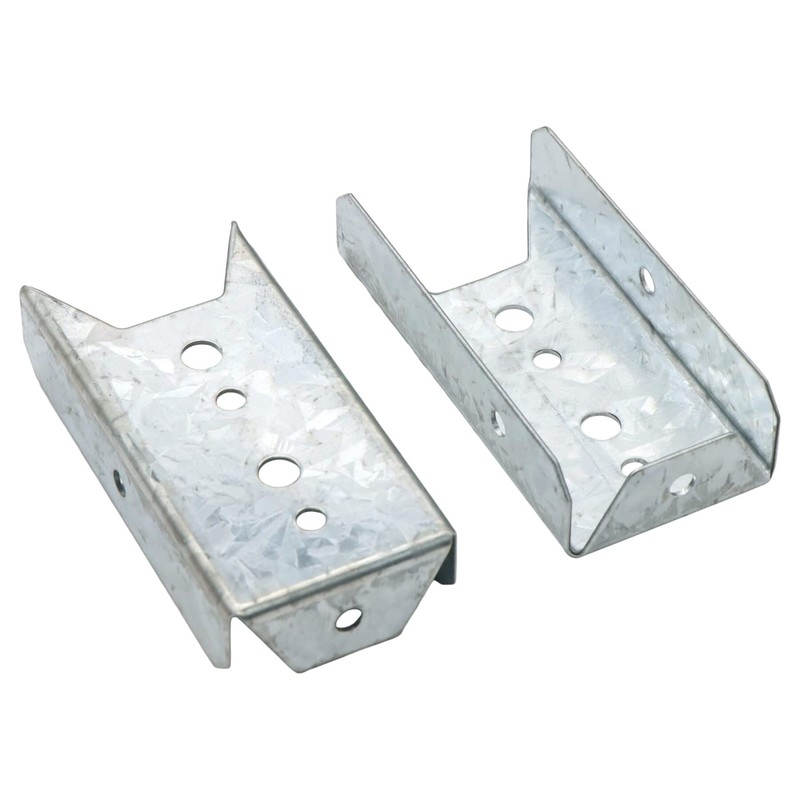 Qlvily Fence Bracket 8 Packs, Galvanized 2x4 Brackets for Wood