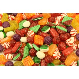 Planet Sweets Choco Filled Assorted Christmas Hard Candy Mix - 8 Ounces - Holiday Kosher Bulk Candies