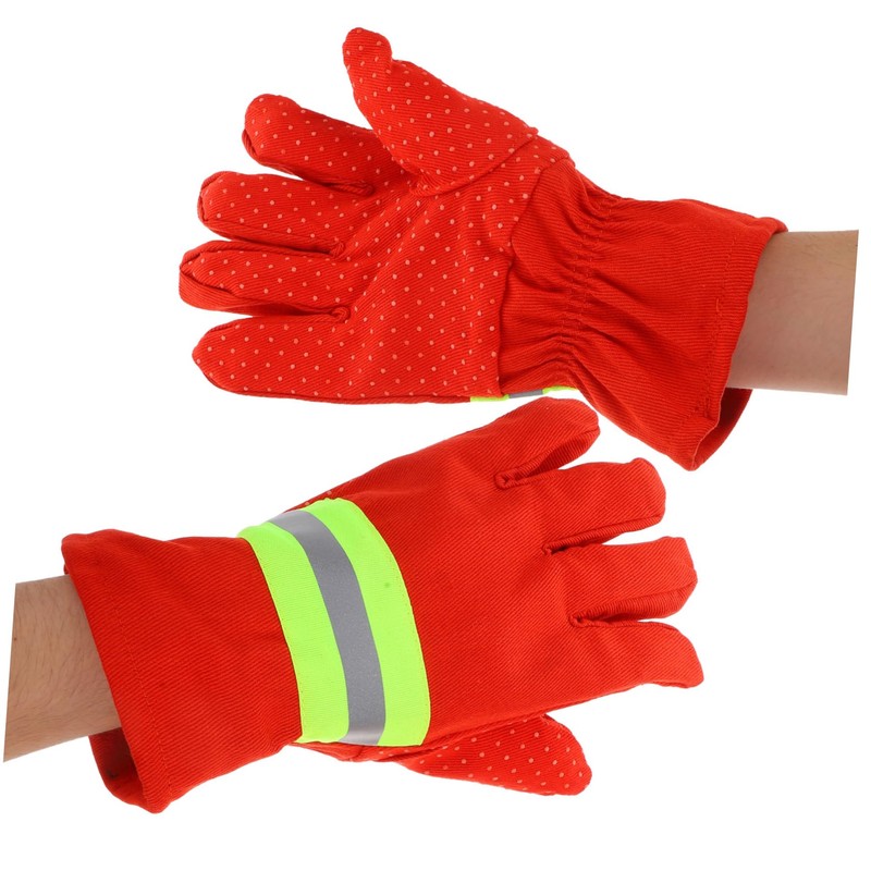 IWOWHERO Insulated Firefighting Gloves Non Slip Heat Resistant Extrication Gloves