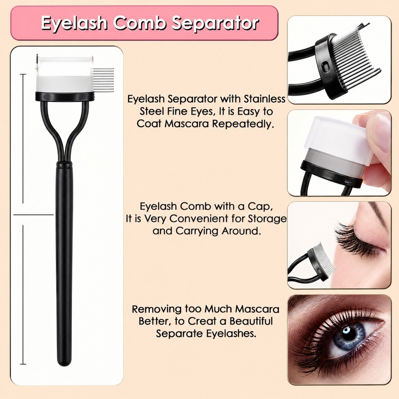 11-Piece Eyelash Grooming Kit for Eye Makeup – Stainless Steel