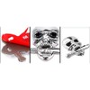 Pack of 2 Skull Emblem Logo Stickers for All Vehicles