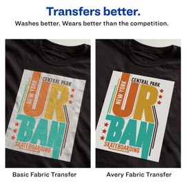 Avery Dark T-Shirt Transfers, Matte, 8.5" x 11", 5 Sheets (3279). Sold as 3 Pack, 15 Sheets Total