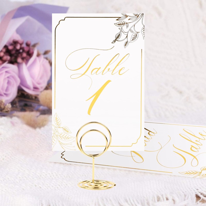 25 Pack Table Number,Place Card Holder,1-25 with Table Numbers Holders