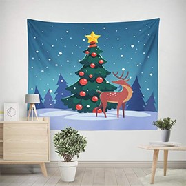 Rose Christmas Pastry Wall Hanging Decor Decor Decor Reindeer & Christmas Tree