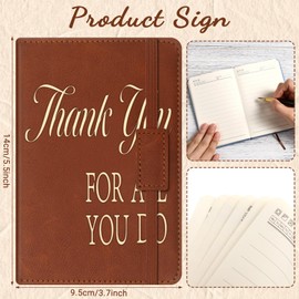Qeeenar 24 Pcs Employee Appreciation Gifts Bulk Thank You Gifts A6 Leather Journal Bulk May Be Proud of The Work Small Notepad Inspirational Notebooks for Coworker(Multicolor,Thank You)