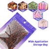 100 bolsas transparentes holográficas degradadas (3.1 x 5.1 pulgadas, morado