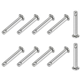 M METERXITY 10-Pack Single Hole Clevis Pins, M3 x 20mm 304 Stainless Steel Flat Head Clevis Pins for Mechanical Linkage/Fixed Parts/Ship Rigging, Link Hinge Pin Reusable