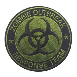 PHOENIX IKKI Zombie Outbreak Zombie Outbreak Response Team Biohazard Embroidered Tactical Patch Patch Applique Velcro Green