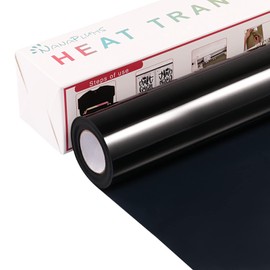 Nanaplums Plotter Film Textile, 30.5 cm x 4 m Transfer Film Plotter Flex Film for Cricut and Silhouette Cameo, Used in Textiles Transfer Film for Iron-On DIY T-Shirt, Fabrics (Black)