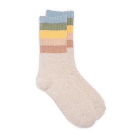 MUK LUKS Women's Camp Sock, Tan, OS (6-11)