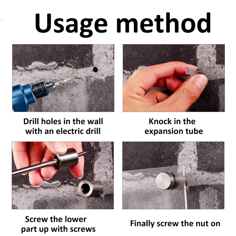 Runseaway 8PCS 1/2x1.18 Inch Sign Standoff Screws Advertising Screws, Stainless