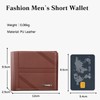 PORRASSO Wallet Men's Minimalist Card Holder Bag PU Card Slots