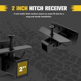 BUNKER INDUST Rear Trailer Hitch Receiver - Fit for 2003-2018/2019-2021 Dodge Ram 1500/2003-2013 Ram 2500 3500, 2 Inch Class 3 Towing Hitch