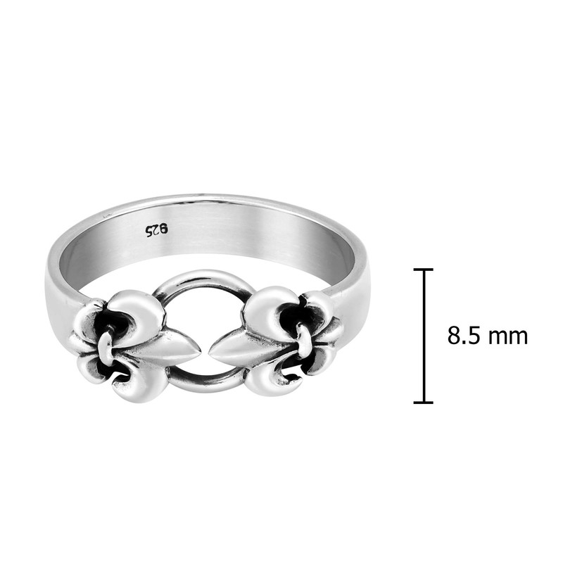 AeraVida Purely Stylish Mirrored Fleur de Lis or Lily Flower