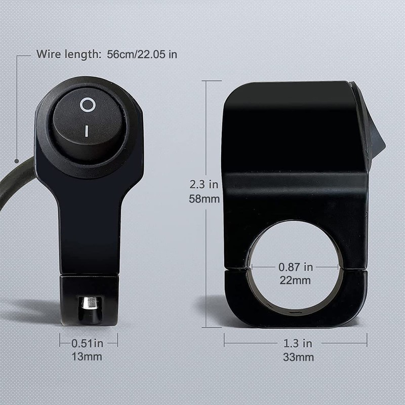 Greluma 1 x 22 mm (7/8 inch) Motorcycle Handlebar Switch,