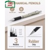 Nicpro 30PCS Art Mechanical Pencil Set in Leather Case, Metal