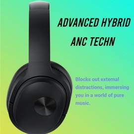 Txpexis Wireless Headphones with Active Noise Cancelling, Deep Bass, Clear Calls, Comfortable Protein Earpads, Long Battery Life, 30 Hours Playtime for Travel/Work