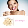 Lip Brush for Lipstick, 100pcs Disposable Bamboo Handle Lip Brush