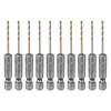 HARFINGTON 10pcs 1/4" Hex Shank Drill Bit 1/16" Gold Oxide