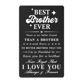 Mataly Brother Gifts - No Better Than You - Brother Birthday Card & Wallet Card