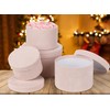 GnFlus Round Gift Boxes with Lids for Presents Set of