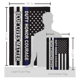 Trump Flag Honor Blue Live Garden House Flag Kit Patriotic Vote President Democrat Republican Tea Party United State American Election Decoration Banner Small Yard Gift Double-Sided, Made in USA