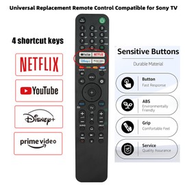 Replacement Remote Control for Sony Bravia Smart TV RMF-TX520U XR-55X90J XR-55X94J XR-65A80CJ XR-65A80J XR-65A84J XR-65A90J XR-65X90J XR-65X94J XR-65X95J XR-75X90 (No Voice Function)