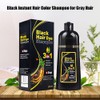 Black Instant Hair Color Shampoo for Gray Hair, 3 In