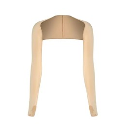 AWOCAN Cooling Shawl Arm Sleeve with Finger Hole Women Crop Top Long Sleeve Bolero Open Front Workout Ballet Shrug Arm Sleeves (beige)