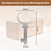 Ulreon 4 Pack Cedar Box Key Stainless Steel Mini Key