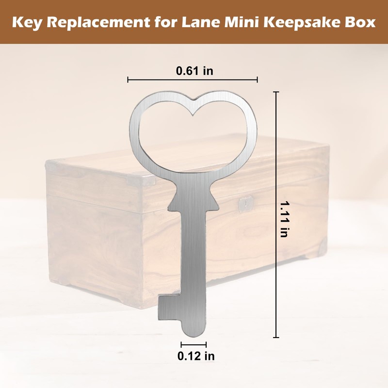 Ulreon 4 Pack Cedar Box Key Stainless Steel Mini Key